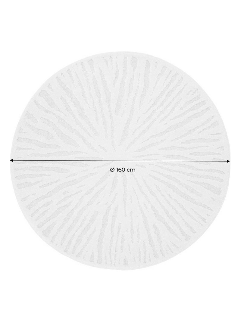 Tapis intérieur rond Ø160cm crème Helen Beige - Kiabi