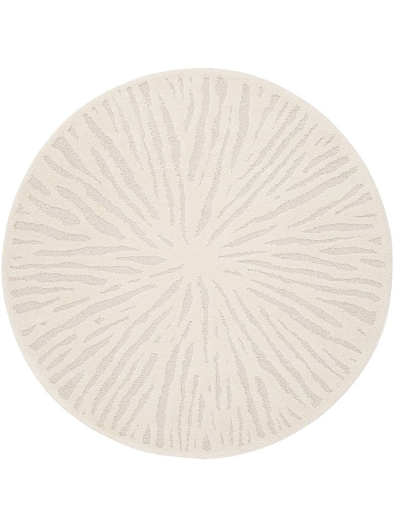 Tapis intérieur rond ø160cm crème helen Crème - Kiabi