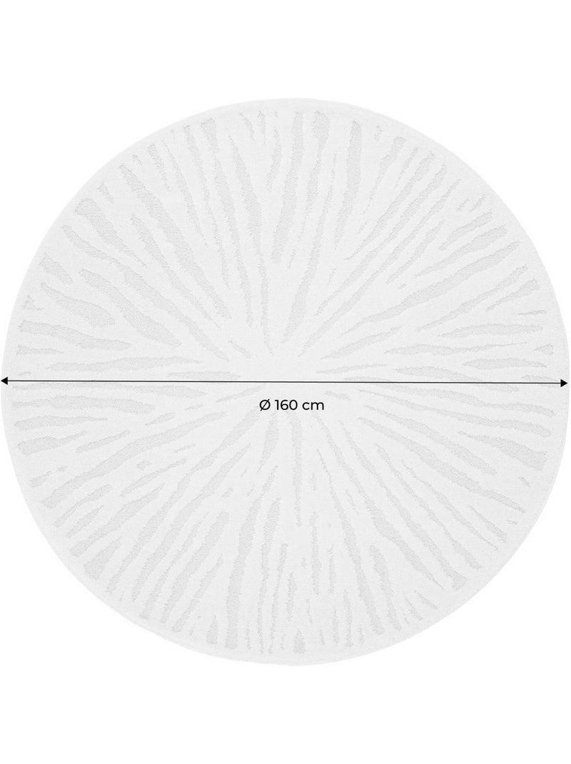 Tapis intérieur rond ø160cm crème helen Crème - Kiabi