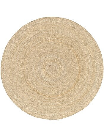 Tapis intérieur rond jute, naturel Padma