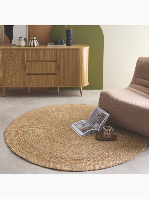 Tapis intérieur rond jute, naturel Padma - Kiabi Tapis intérieur rond jute, naturel Padma - Kiabi