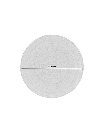 Tapis intérieur rond jute, naturel Padma