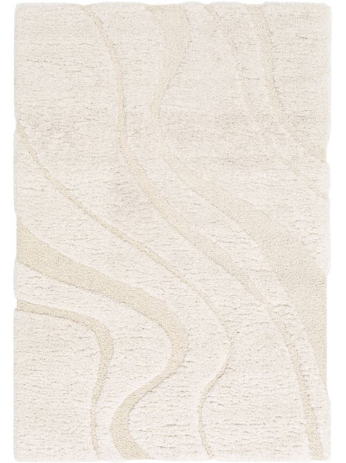 Tapis intérieur shaggy motif avec relief crème amy - Kiabi Tapis intérieur shaggy motif avec relief crème amy - Kiabi