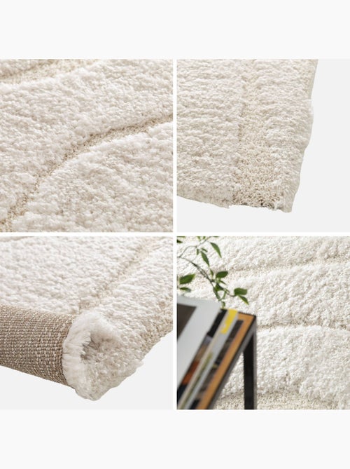 Tapis intérieur shaggy motif avec relief crème amy - Kiabi Tapis intérieur shaggy motif avec relief crème amy - Kiabi