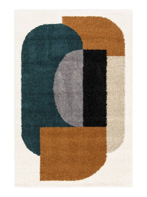 Tapis intérieur shaggy motifs géométriques multicolore Matthew - Kiabi
