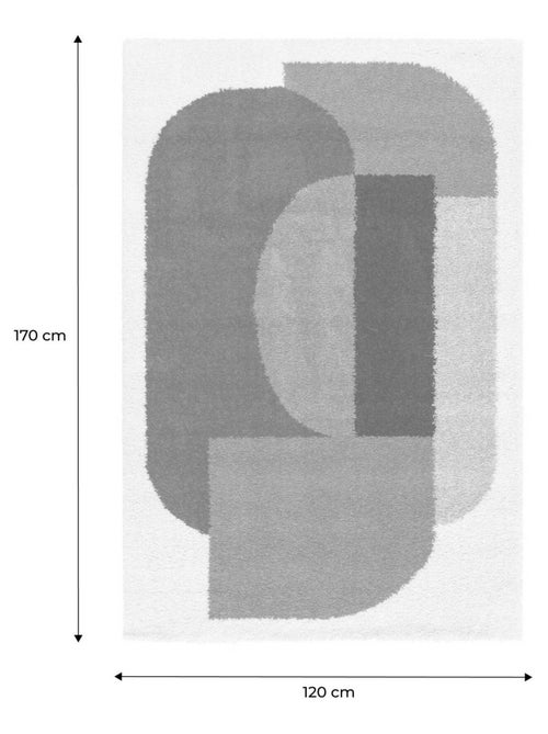 Tapis intérieur shaggy motifs géométriques multicolore Matthew - Kiabi