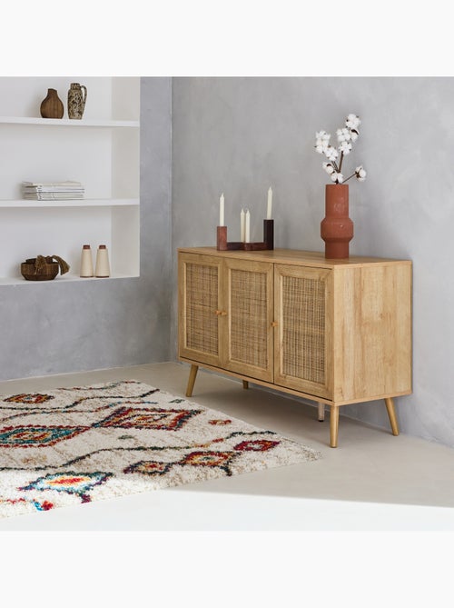 Tapis intérieur shaggy style berbère créme et multicolore Maggie - Kiabi