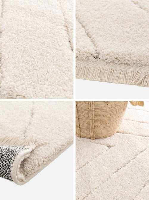 Tapis intérieur tufté avec légers reliefs créme Meryl - Kiabi