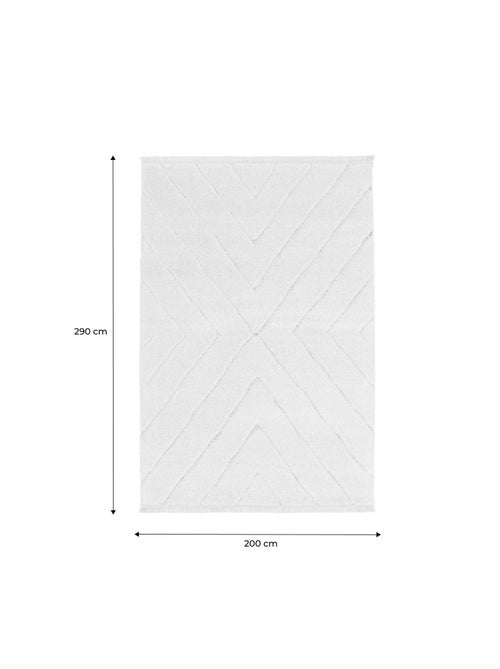 Tapis intérieur tufté avec légers reliefs créme Meryl - Kiabi