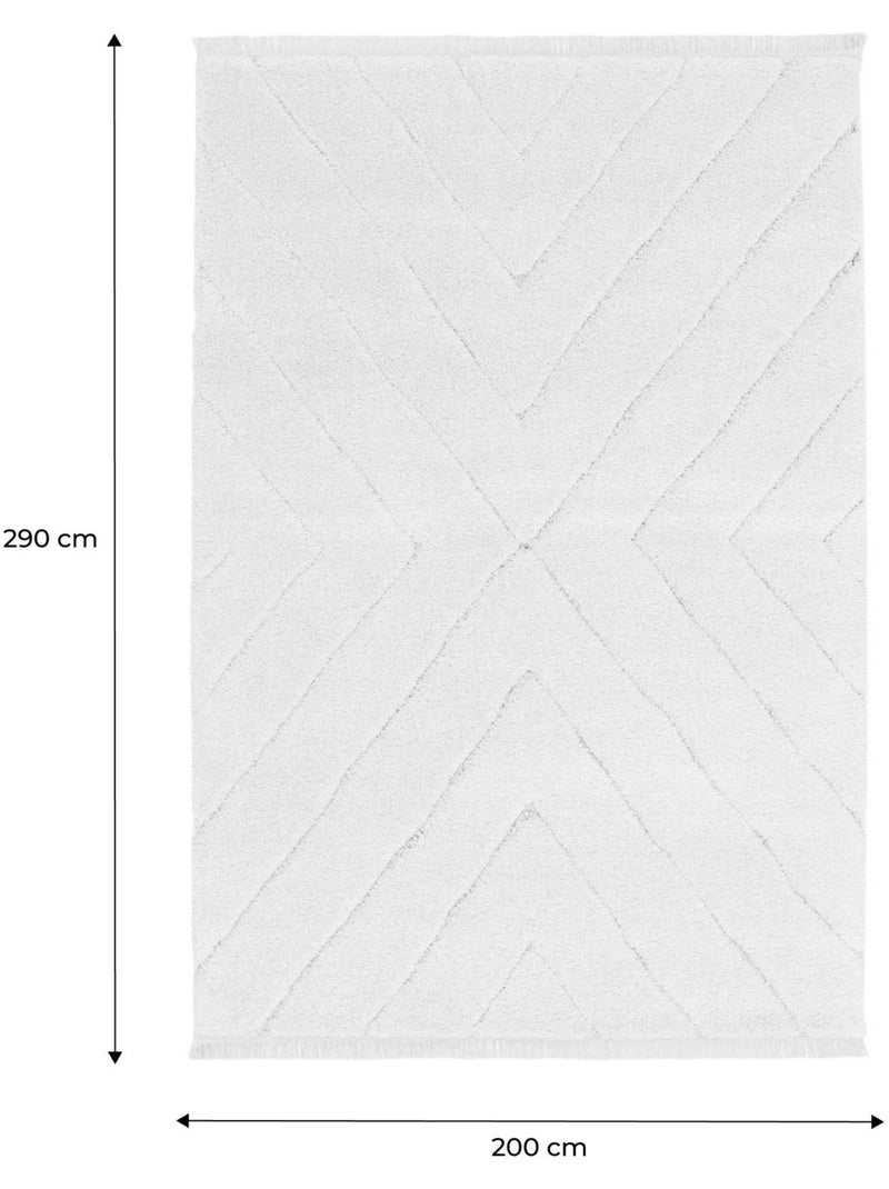 Tapis intérieur tufté avec légers reliefs créme Meryl Beige - Kiabi
