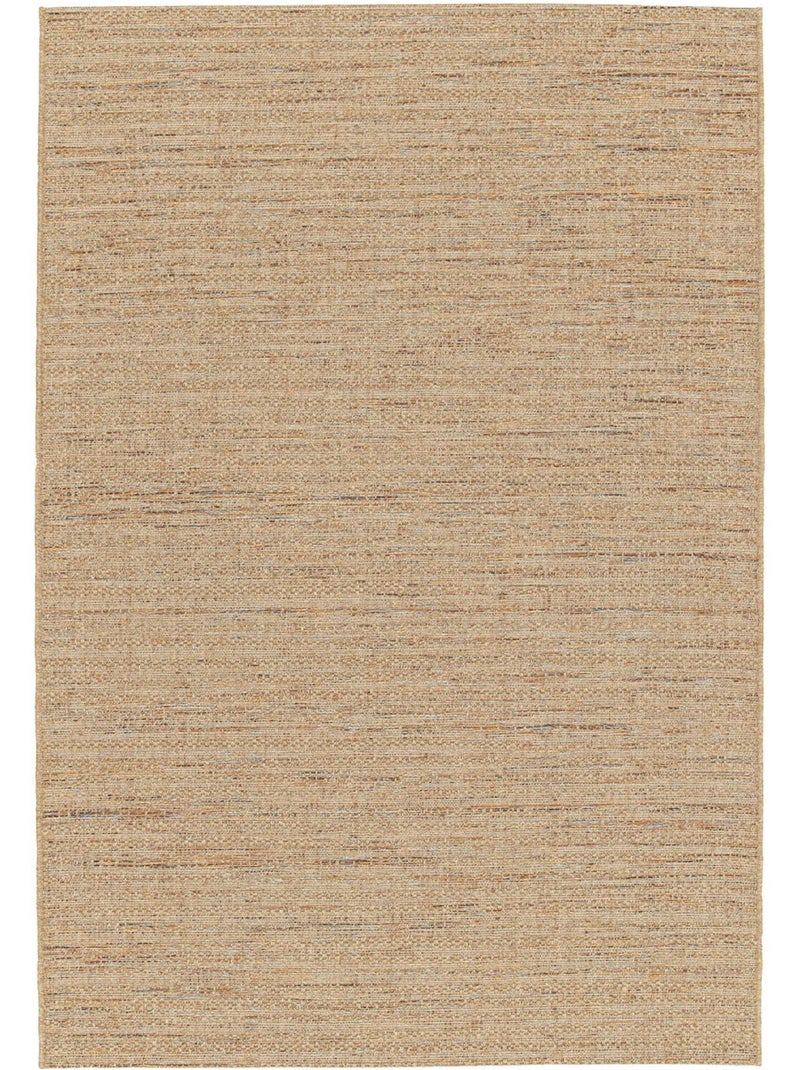 Tapis intérieur/extérieur effet jute claire avec touches de couleur emily Marron - Kiabi