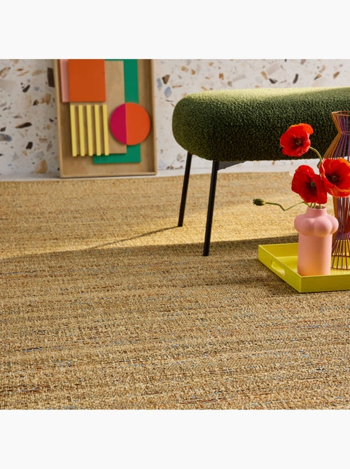 Tapis intérieur/extérieur effet jute claire avec touches de couleur emily - Kiabi Tapis intérieur/extérieur effet jute claire avec touches de couleur emily - Kiabi