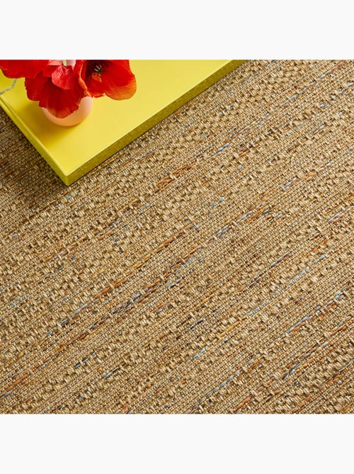 Tapis intérieur/extérieur effet jute claire avec touches de couleur emily - Kiabi Tapis intérieur/extérieur effet jute claire avec touches de couleur emily - Kiabi
