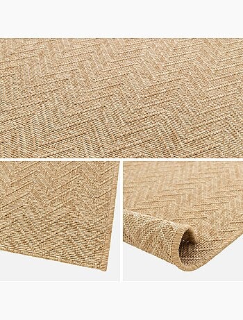Tapis intérieur/extérieur effet jute coloris naturel oliver