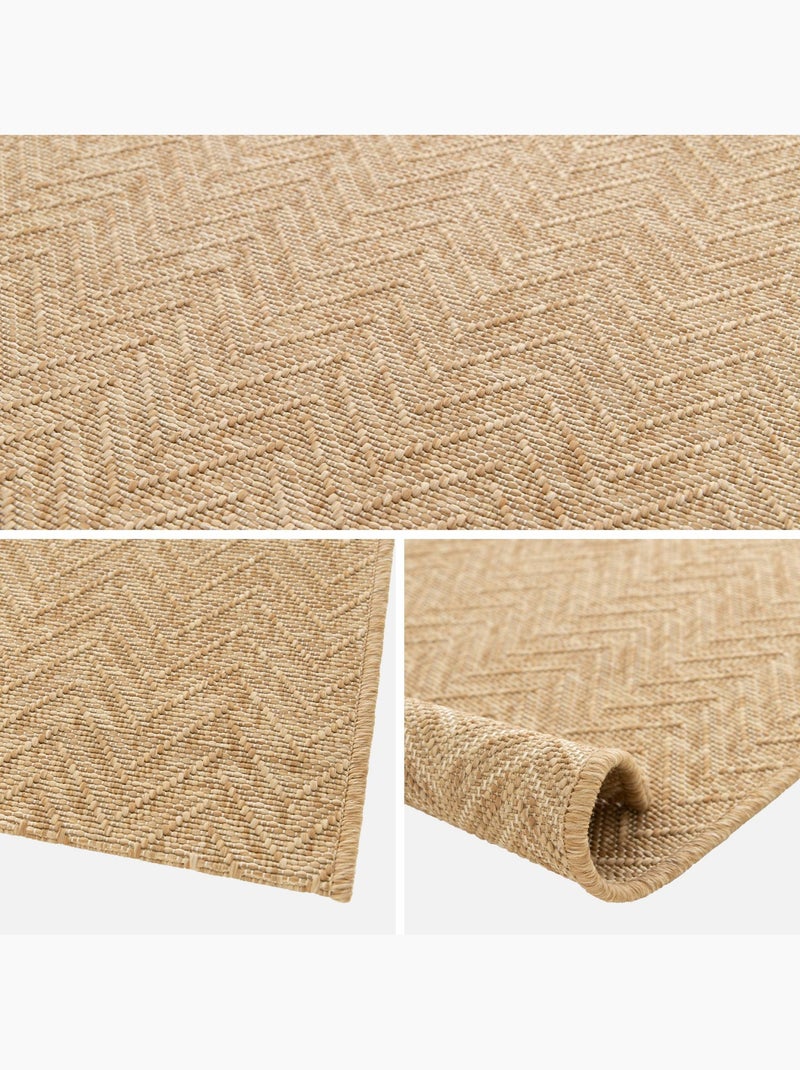Tapis intérieur/extérieur effet jute coloris naturel oliver Marron - Kiabi