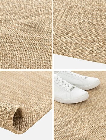 Tapis intérieur/extérieur effet jute coloris naturel Timothy