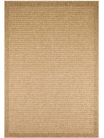 Tapis intérieur/extérieur effet toile de jute beige Finch