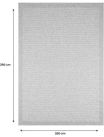 Tapis intérieur/extérieur effet toile de jute beige Finch