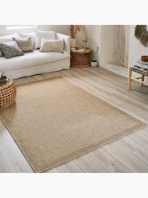 Tapis intérieur/extérieur effet toile de jute beige Finch - Kiabi