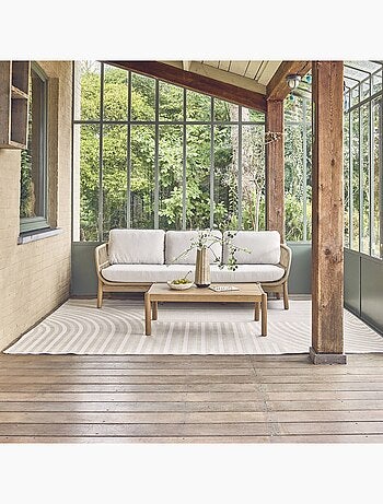 Tapis intérieur/extérieur motif arches beige Bellamy