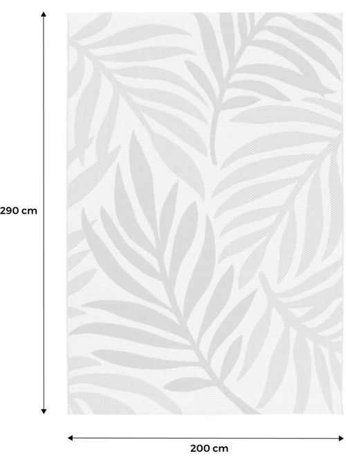 Tapis intérieur/extérieur motif végétal beige et moutarde Bloom - Kiabi