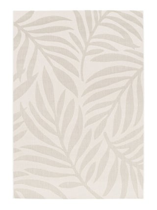 Tapis intérieur/extérieur motif végétal crème, beige Kate