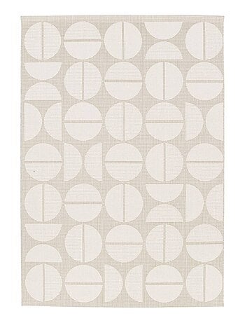 Tapis intérieur/extérieur motifs géométriques crème, beige Megan