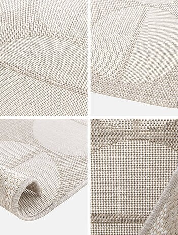 Tapis intérieur/extérieur motifs géométriques crème, beige Megan