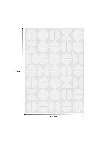 Tapis intérieur/extérieur motifs géométriques crème, beige Megan