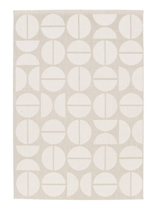 Tapis intérieur/extérieur motifs géométriques crème, beige  Megan