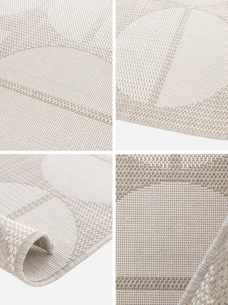 Tapis intérieur/extérieur motifs géométriques crème, beige  Megan Beige - Kiabi