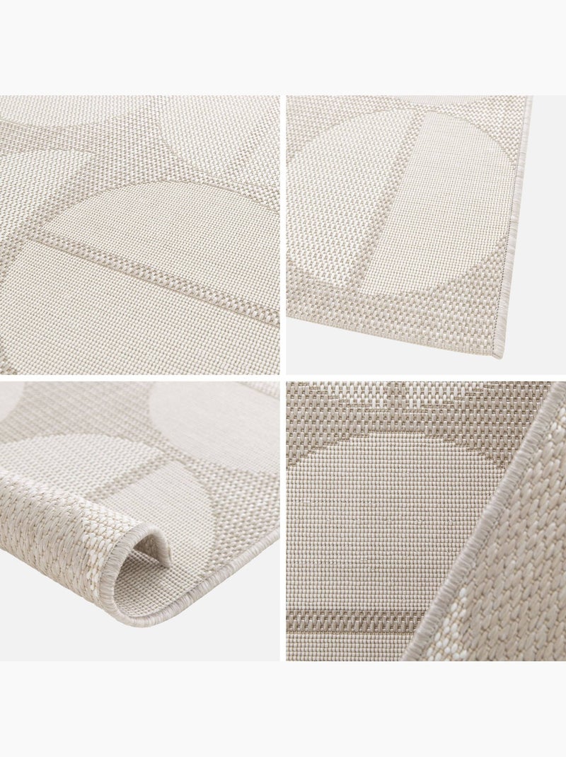 Tapis intérieur/extérieur motifs géométriques crème, beige  megan Crème - Kiabi