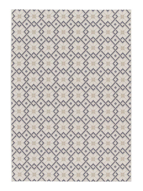 Tapis intérieur/extérieur vintage crème beige bleu Angie - Kiabi