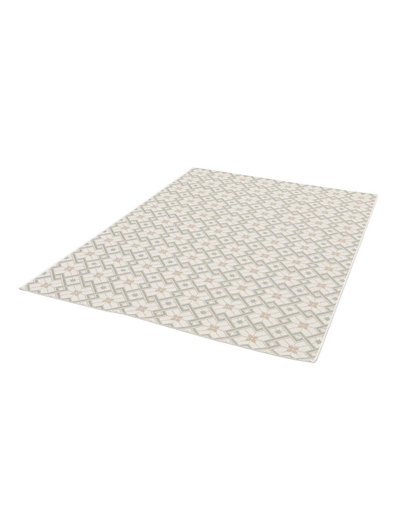 Tapis intérieur/extérieur vintage crème beige vert Angie Multicolore - Kiabi