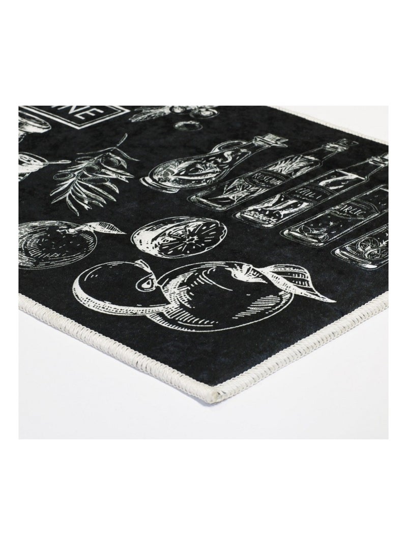 Tapis Internationale Cuisine Noir Noir - Kiabi
