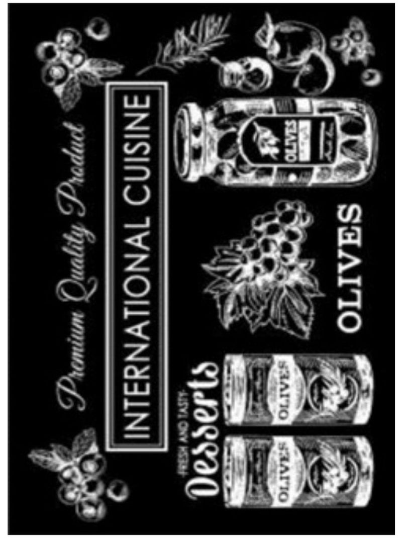 Tapis Internationale Cuisine Noir Noir - Kiabi