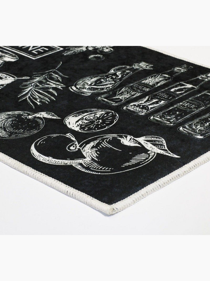 Tapis Internationale Cuisine Noir Noir - Kiabi