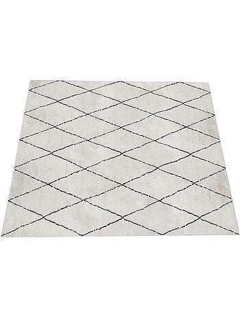 Tapis ivoire berbère ethnique courtes mèches Senza