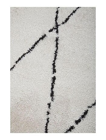 Tapis ivoire berbère ethnique courtes mèches Senza