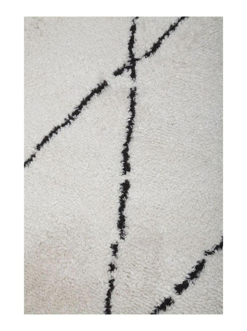 Tapis ivoire berbère ethnique courtes mèches Senza Ivoire - Kiabi