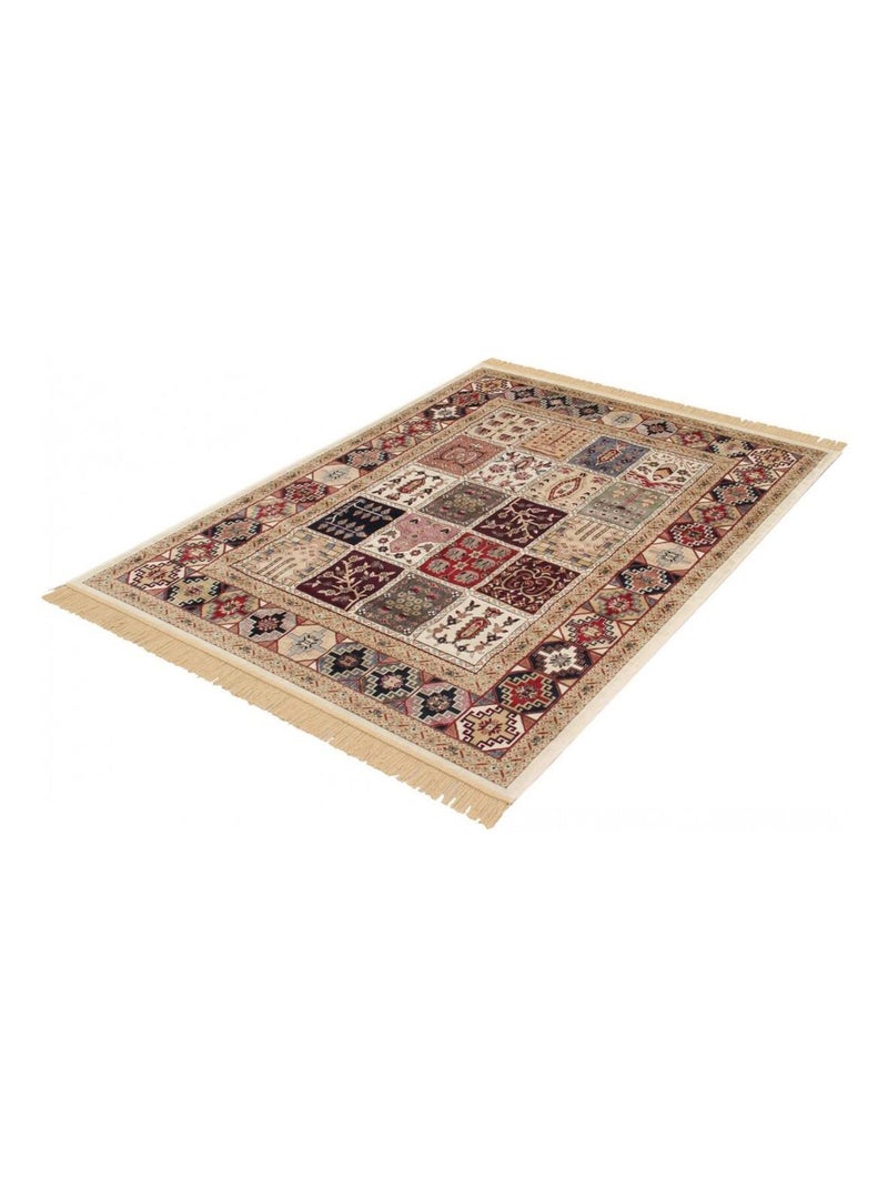 Tapis ivoire style oriental pour salon rectangle Shannon Ivoire - Kiabi