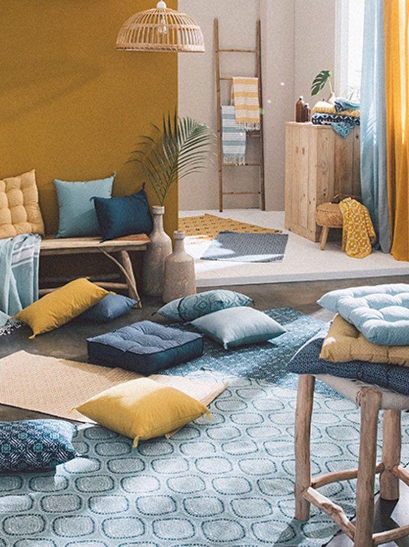 Tapis jakarta Bleu topaze - Kiabi