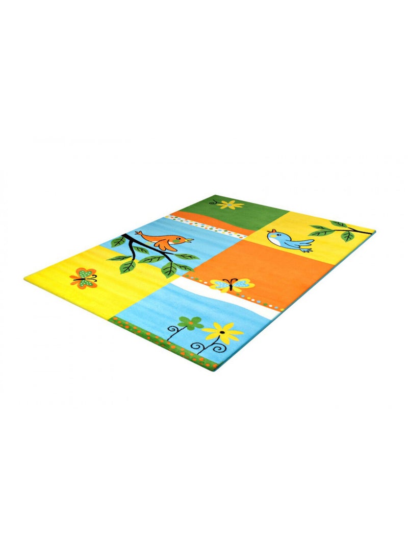 Tapis jaune pour chambre enfant Cuicui Jaune - Kiabi