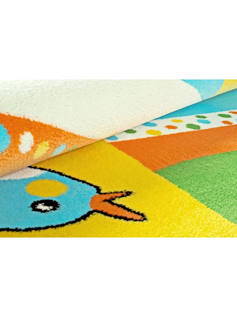 Tapis jaune pour chambre enfant Cuicui Jaune - Kiabi