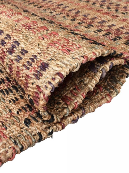 Tapis jute fait à la main motif géométrique SQUARE - Kiabi