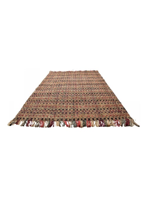 Tapis jute fait à la main motif géométrique SQUARE - Kiabi