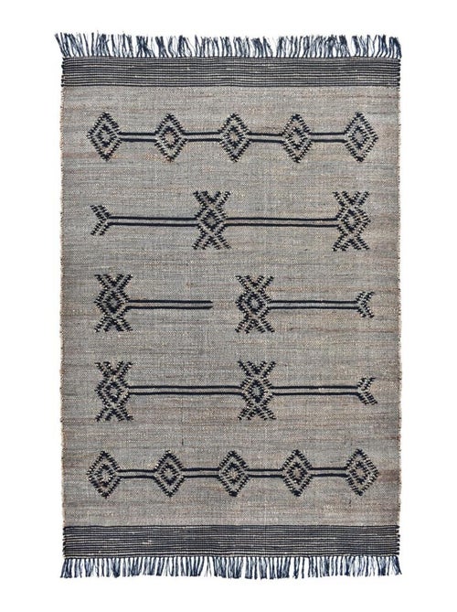 Tapis jute fait à la main motif oriental TLIPO - Kiabi