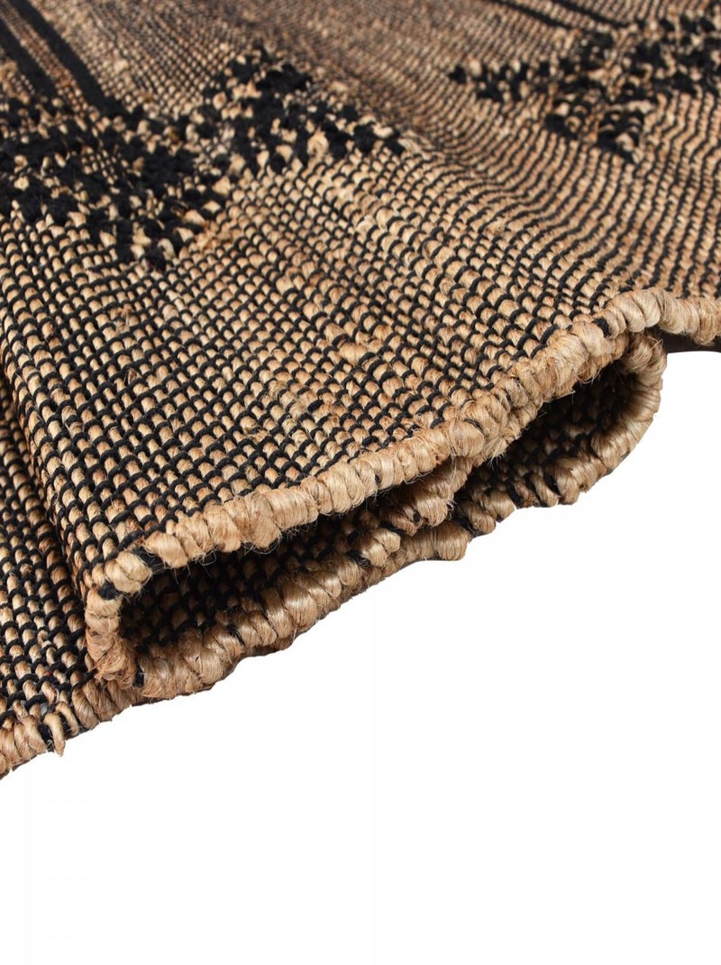 Tapis jute fait à la main motif oriental TLIPO Gris - Kiabi