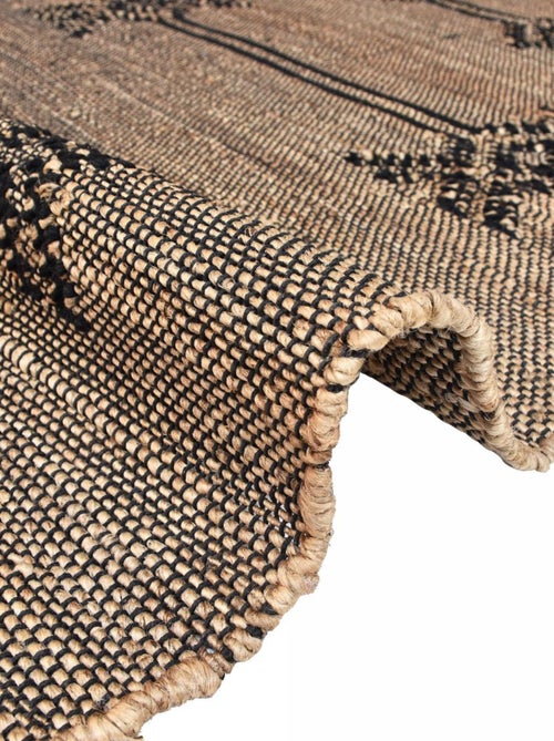 Tapis jute fait à la main motif oriental TLIPO - Kiabi