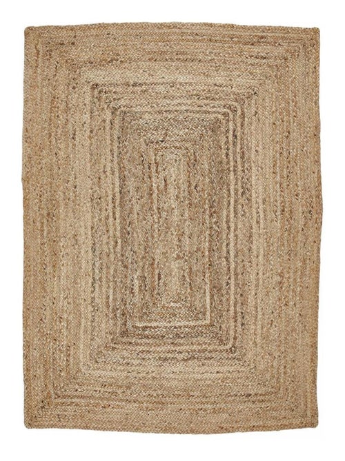Tapis jute fait à la main motif uni JUTURE - Kiabi